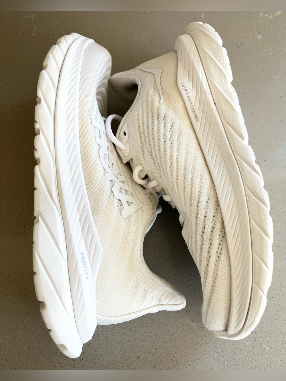 HOKA ONE ONE Mach 5 White White Women's Running Shoes Size 8 B Athletic Sneaker - Picture 9 of 12